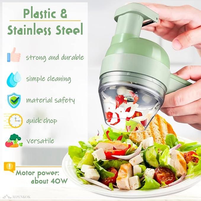 ChopSwift 4-in-1 Portable Electric Vegetable Cutter